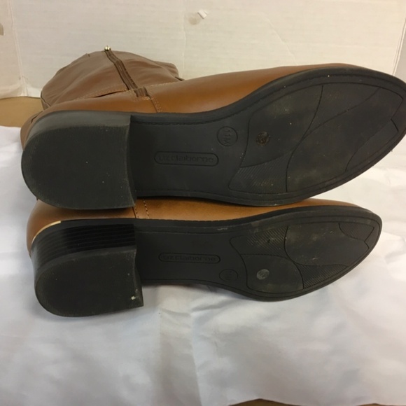 Liz Claiborne women’s boots SZ 11M caramel brown knee high classic faux … - Picture 6 of 12